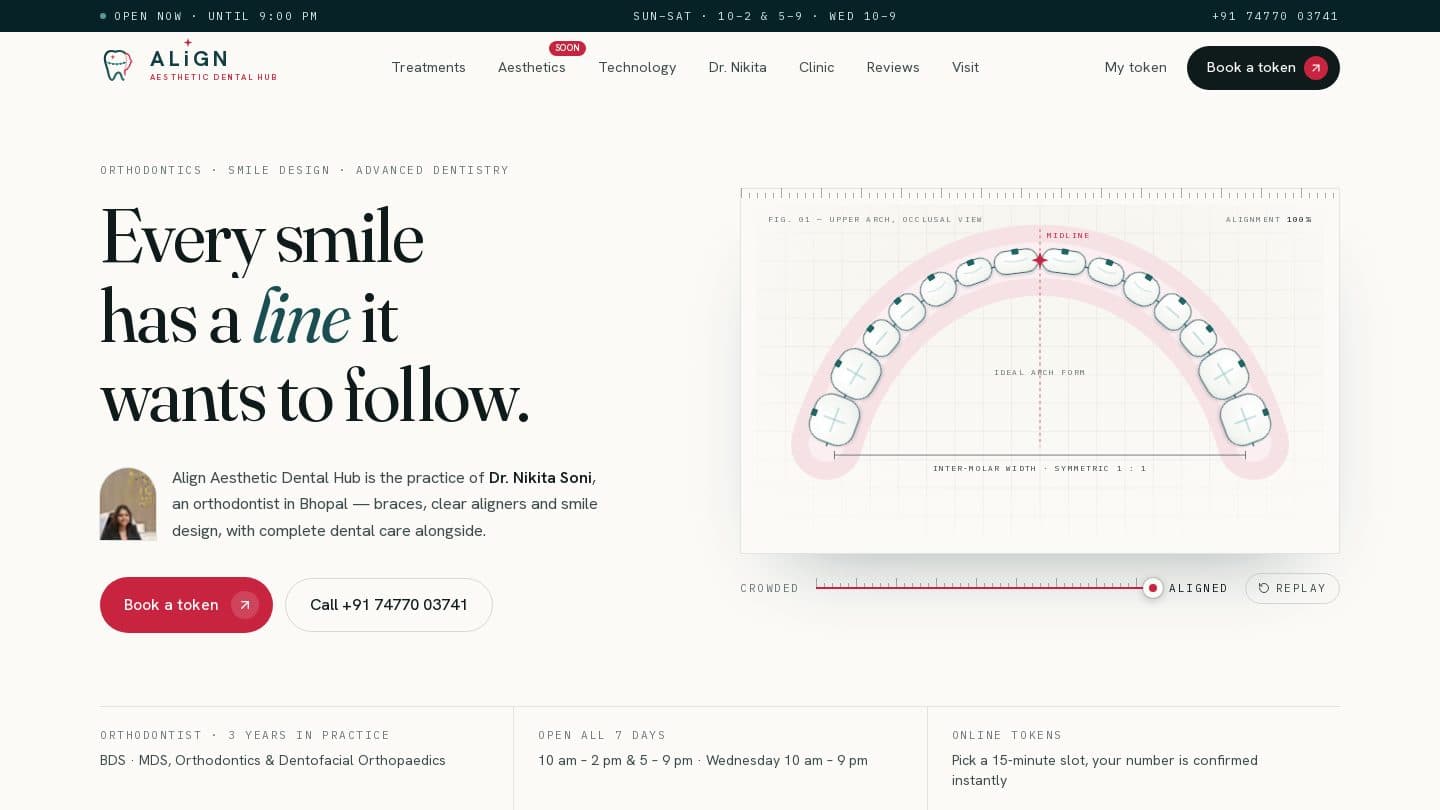 Align Aesthetic Dental Hub — live site