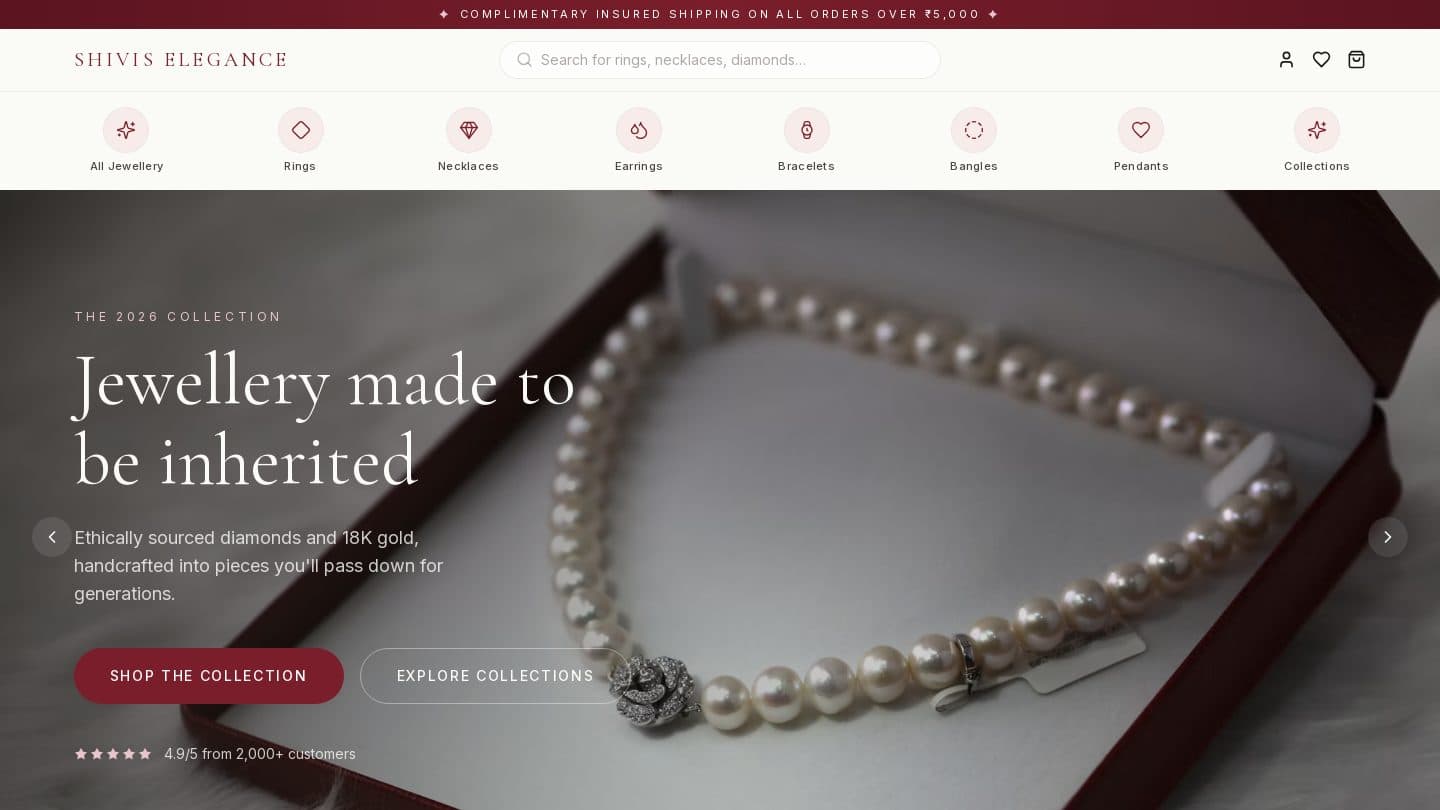 Shivis Elegance — live site